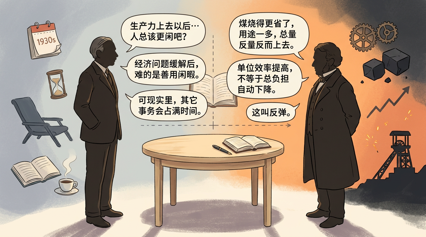 历史隐喻：凯恩斯与杰文斯对话